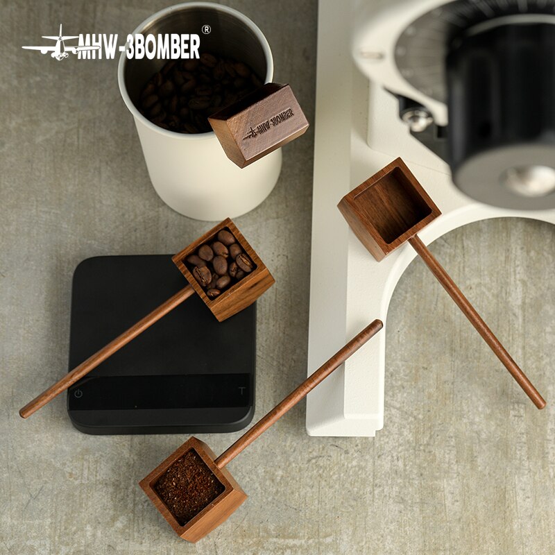 Coffee Scoop Walnut Wood Barista Spoon 8g Original Design Wood Scoop