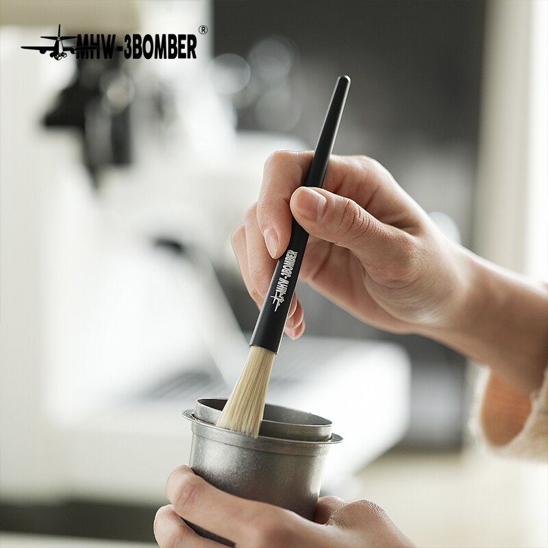 Coffee Brush Coffee Grinder Machine Cleaning Brush Aluminum Alloy Handle Bar Counter Cleaning Tools