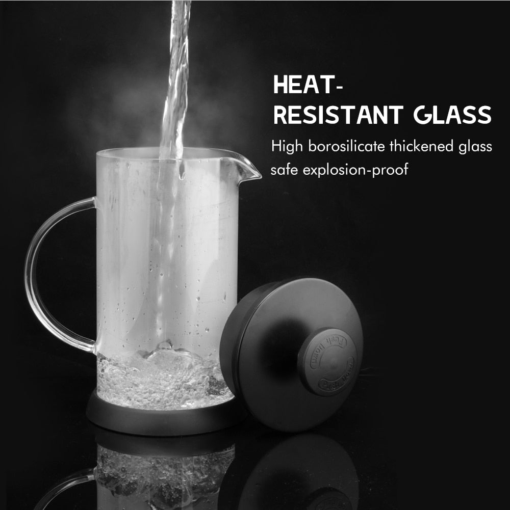 1000ML Stainless Steel Coffee Pot Cafetiere French Press With Filter Double Wall Insulation Design Polish Process Pot Cup