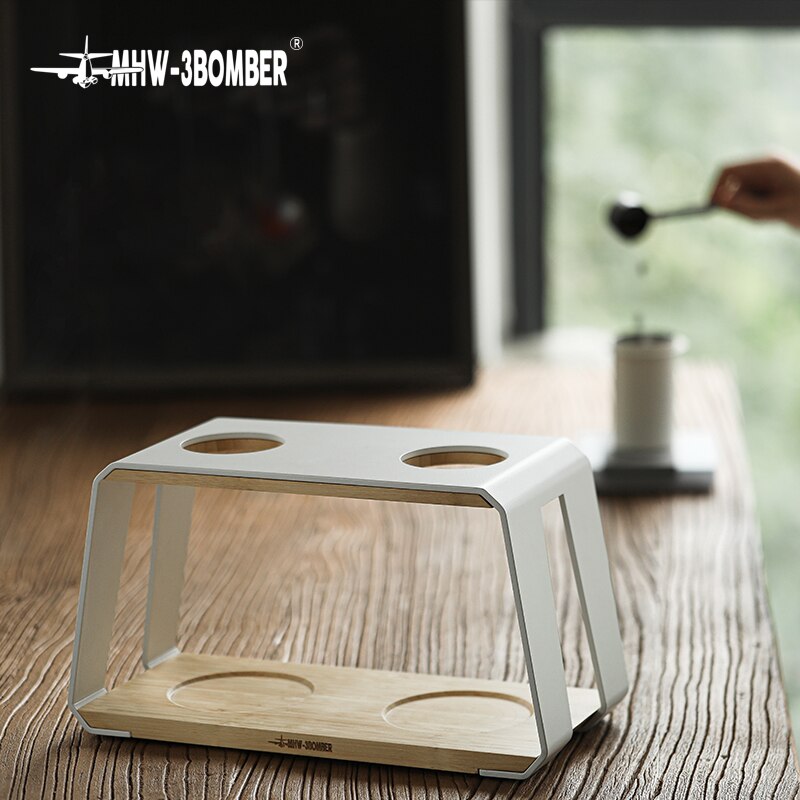 Coffee Distributor Filter Cup Drip Station Double-hole Dripping Filters Holder Rack Espresso Pour Over Dripper Stand