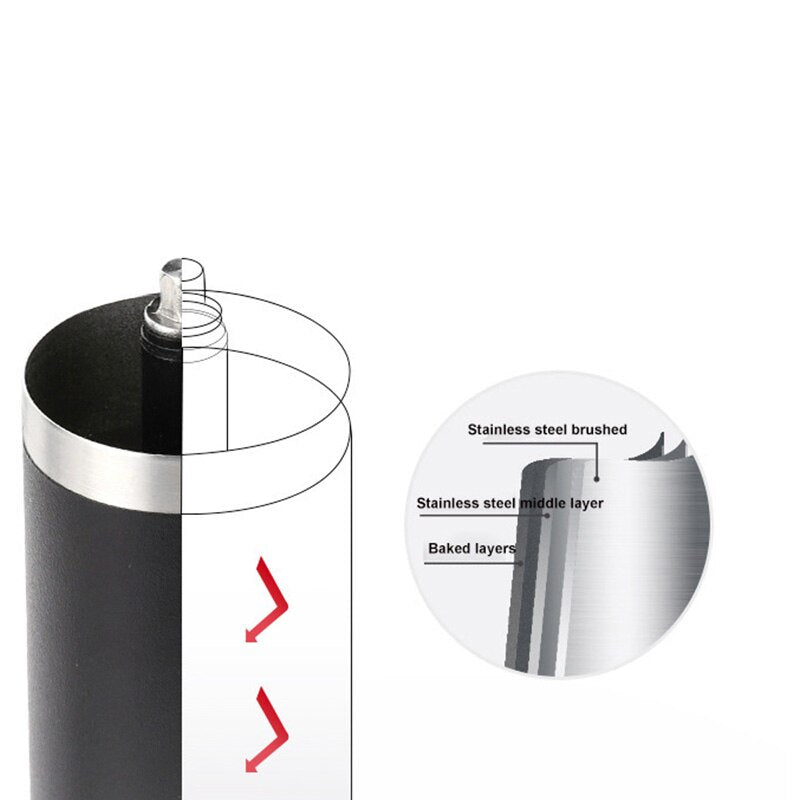 Black Hand Crank Coffee Maker Manual Coffee grinder Pepper Mill Adjustable Coarse and Fine 40g Capacity Stainless steel Body
