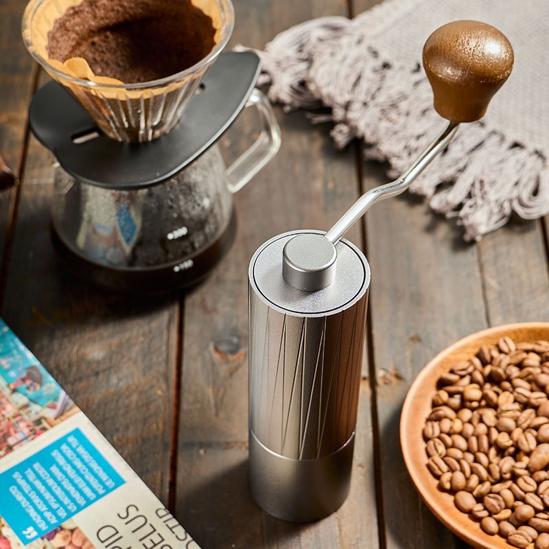 25g Capacity Manual Coffee Grinder Portable Coffee Bean Miller Wear-resistant 420CNC Stainless steel Core Aviation Aluminum Body