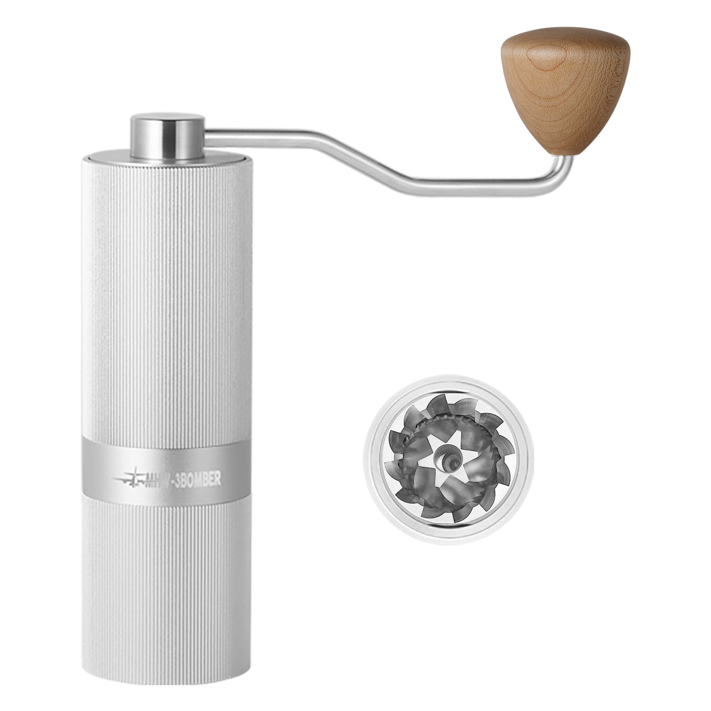 MHW-3BOMBER Manual Coffee Grinder with 24 Adjustable Settings Espresso Maker Stainless Steel 420 Burr Home Camping Accessories