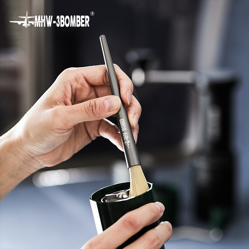 Coffee Brush Coffee Grinder Machine Cleaning Brush Aluminum Alloy Handle Bar Counter Cleaning Tools