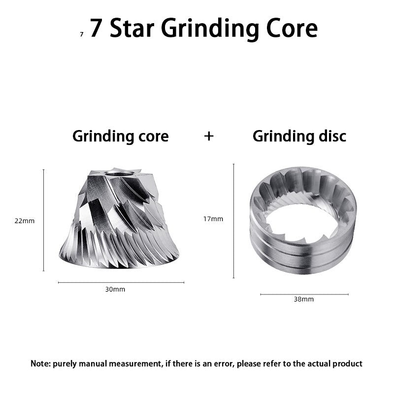Manual Coffee Grinders Conical Coffee Machine Coffee Bean Miller Aluminum Rhombus Body 420 S/S Grinding Core Solid Wood Handle