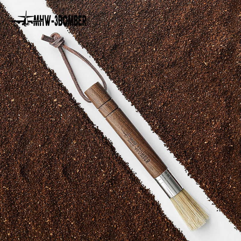 Vintage Coffee Grinder Cleaning Brush Set Retro Barista Cleaning tools Chic Solid Wood Brush Coffee Machine Accessories 1/2/6pcs