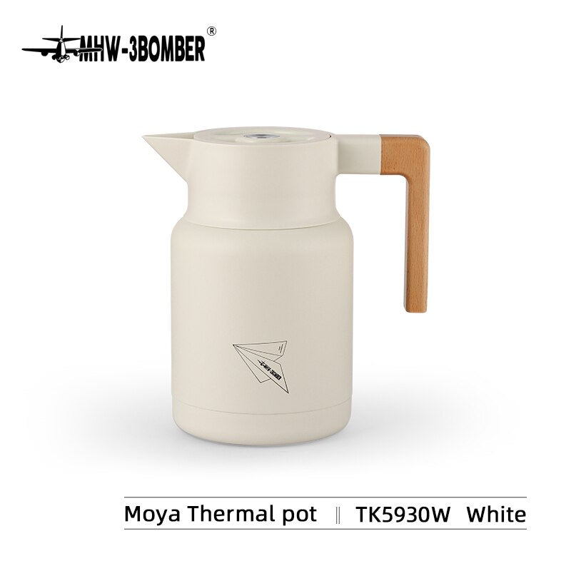 MHW-3BOMBER Thermal Coffee Carafe- 1.2L Vacuum Cup Thermos Bottle Water Bottle Vacuum Thermal Coffee Pots Portable Heat Kettle H