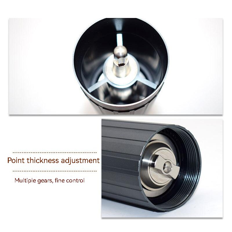 50g Capacity Manual Coffee Grinder Portable Hand Crank Coffee Grinder Adjustable Coarse&Fine High Strength 420 SS Grinder Core