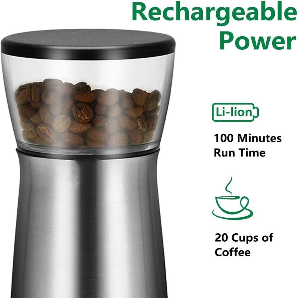 New Upgrade Portable Electric Coffee Grinder TYPE-C USB Charge Profession Stainless Steel Grinding Core Coffee Beans Grinder