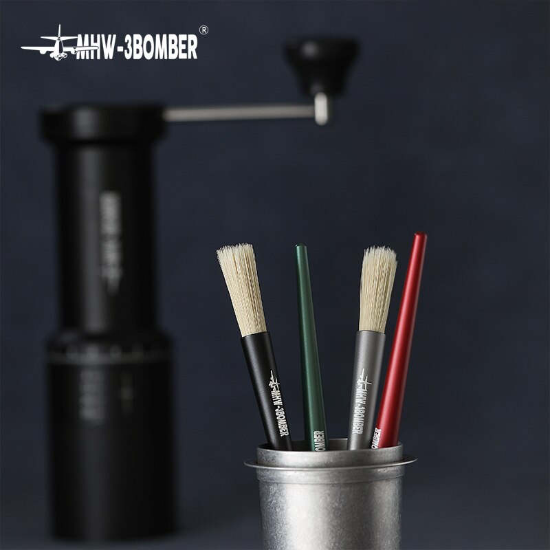 Coffee Brush Coffee Grinder Machine Cleaning Brush Aluminum Alloy Handle Bar Counter Cleaning Tools