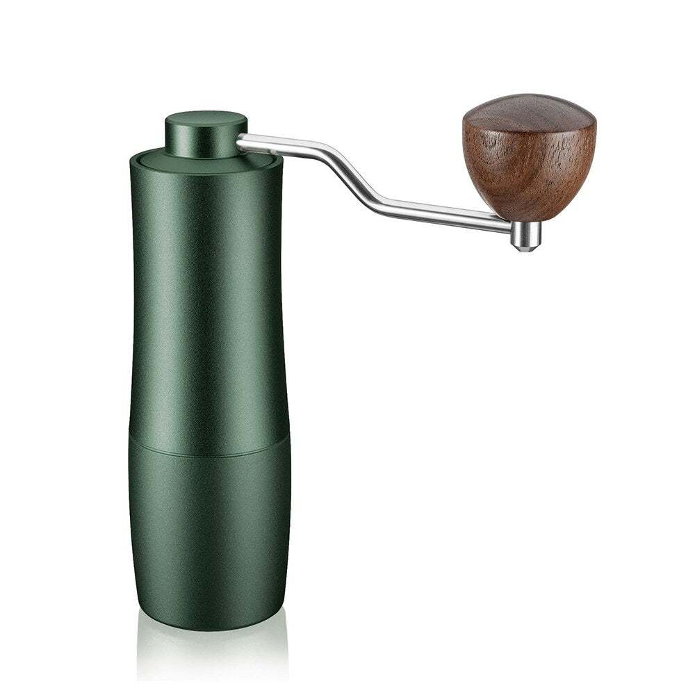 25g Manual Coffee Grinder Coffee Bean Milling Machine Aluminum Case CNC 420 Stainless Steel Grinding Core Walnut Comfort Handle
