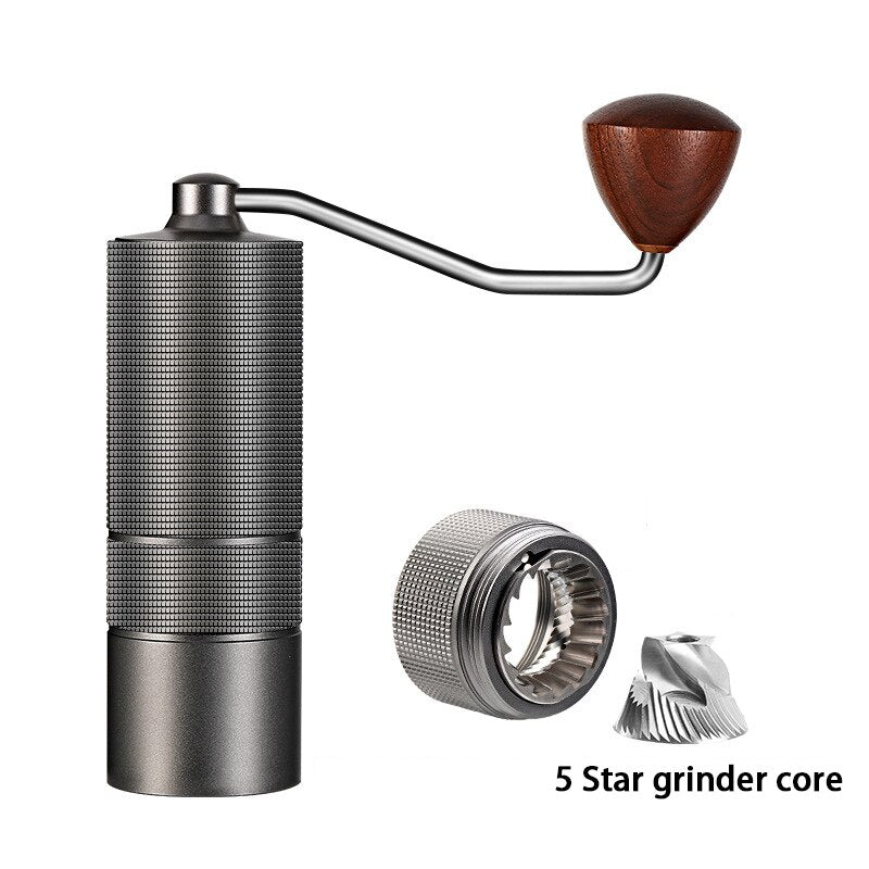 20g Manual Coffee Grinders Wear-resistant 420 Stainless steel Grinding Core Aluminum Body Walnut Handle Dual Bearing Design