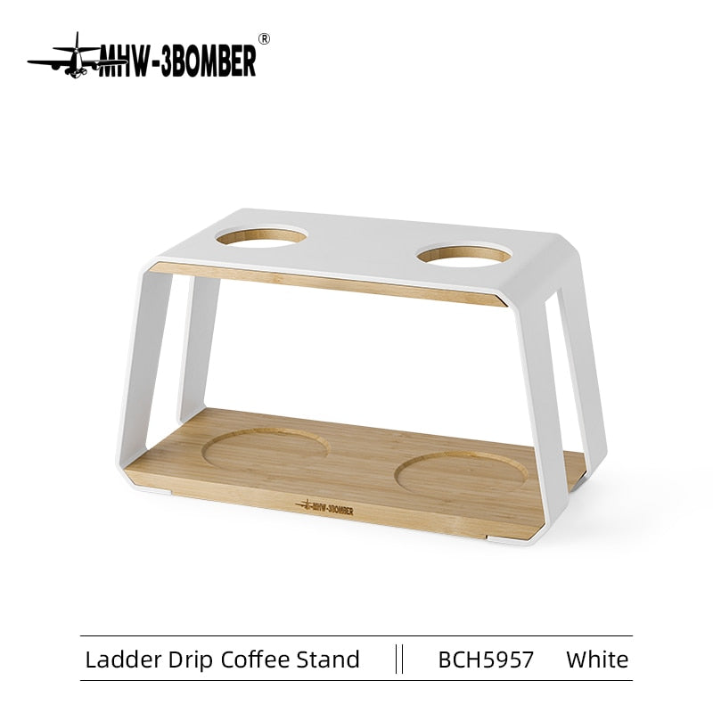 Coffee Distributor Filter Cup Drip Station Double-hole Dripping Filters Holder Rack Espresso Pour Over Dripper Stand