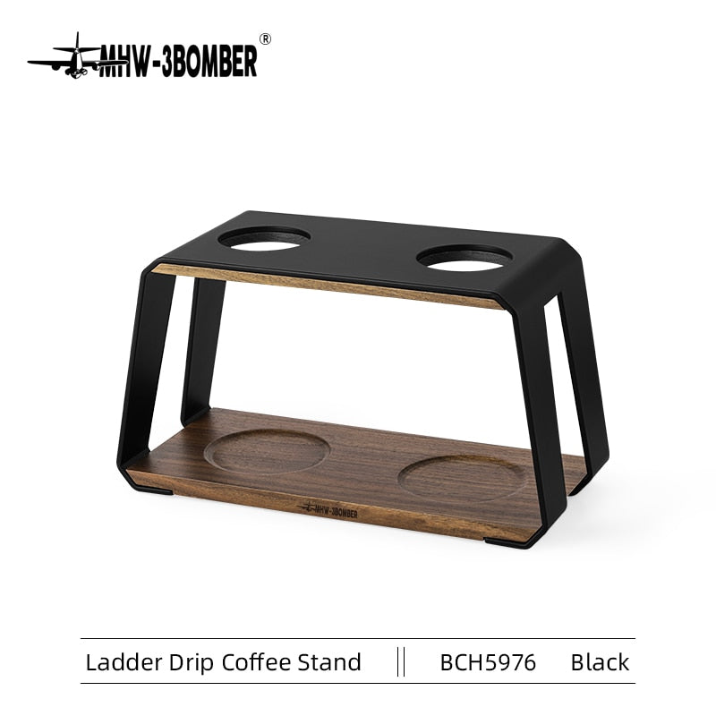 Coffee Distributor Filter Cup Drip Station Double-hole Dripping Filters Holder Rack Espresso Pour Over Dripper Stand