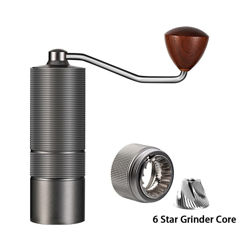 20g Manual Coffee Grinders Wear-resistant 420 Stainless steel Grinding Core Aluminum Body Walnut Handle Dual Bearing Design