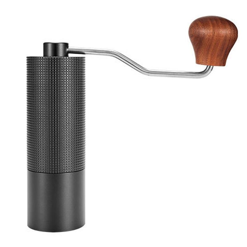 Manual Coffee Grinders Conical Coffee Machine Coffee Bean Miller Aluminum Rhombus Body 420 S/S Grinding Core Solid Wood Handle