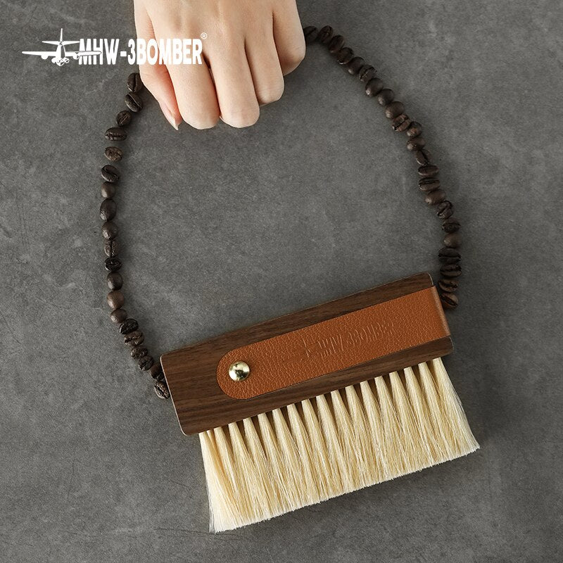 MHW-3BOMBER Coffee Grinder Cleaning Brush Wooden Handle Soft Bristles Espresso Dusting Clean Tools Bar Home Barista Accessories