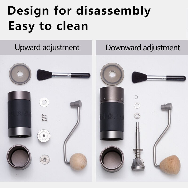 Kingrinder Aluminium Alloy Manual Coffee Grinder K0 K1 K2 K3 K4 K5 K6 Portable Coffee Bean Mill Stainless Steel Grinding Core