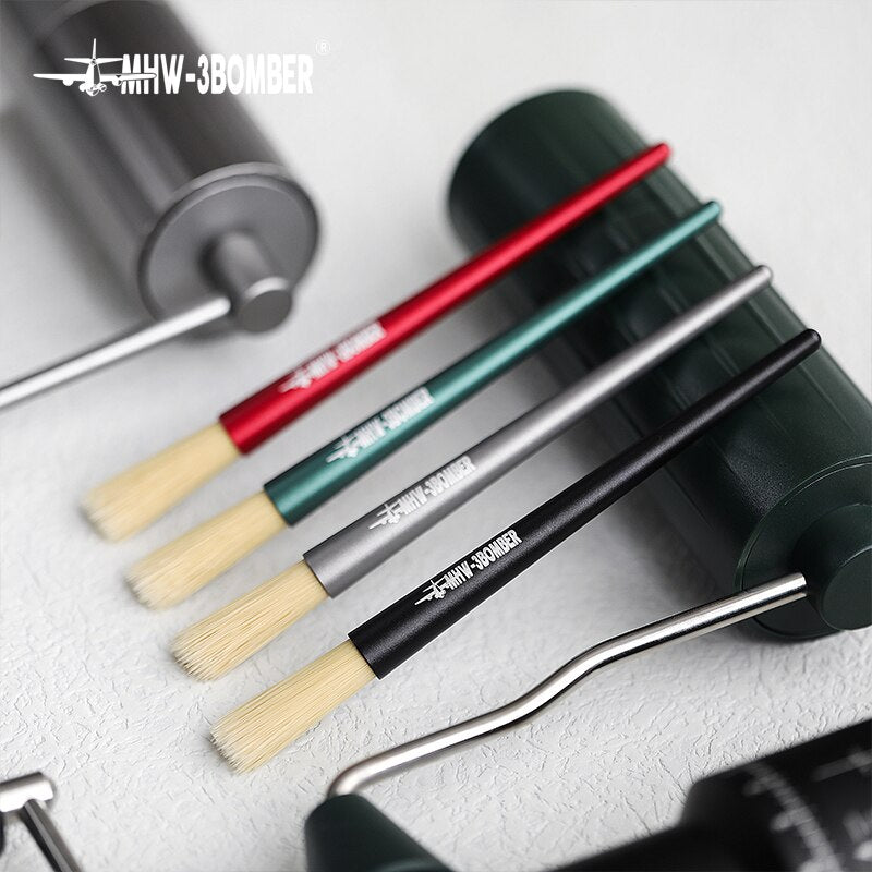 Coffee Brush Coffee Grinder Machine Cleaning Brush Aluminum Alloy Handle Bar Counter Cleaning Tools