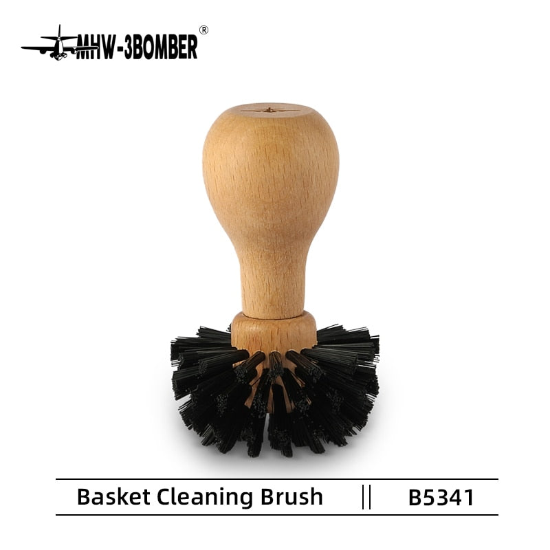 Coffee Portafilter Brush 58mm Beech Handle Grinder Machine Cleaning Brush Coffee Filter Cleaning Coffee Basket Brush