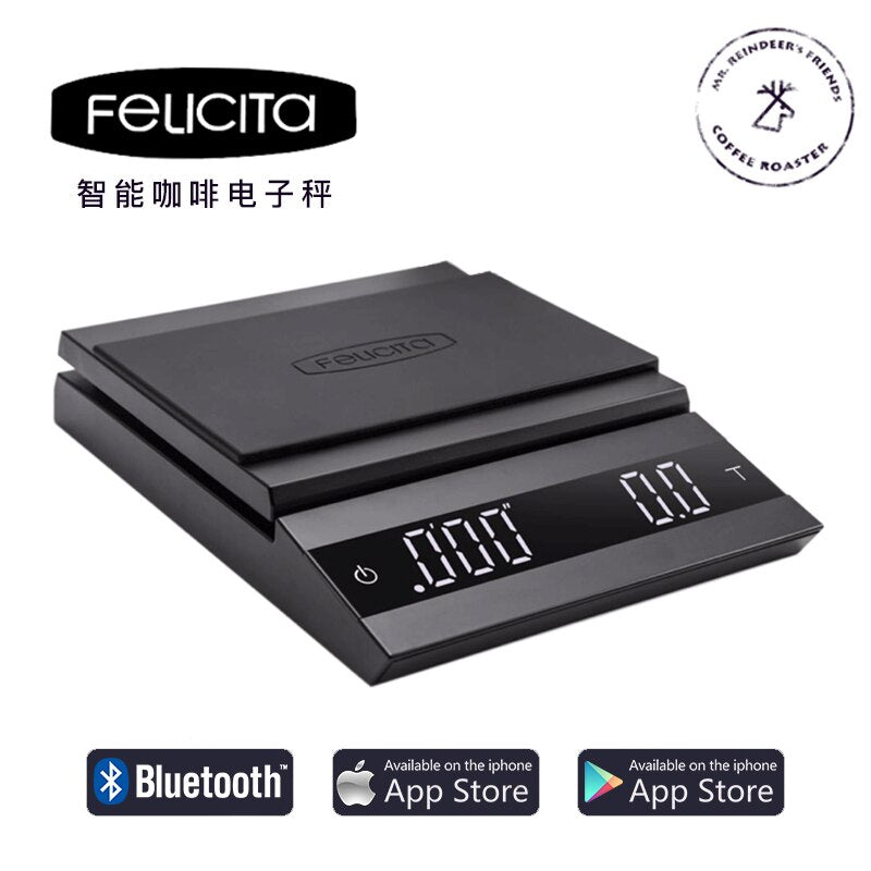 Felicita Parallel coffee scale with Bluetooth  digital scale pour coffee Electronic Drip Coffee Scale with Timer