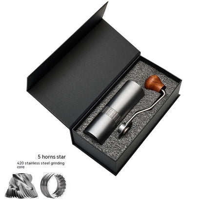 Portable Manual Coffee Grinder Stainless steel Burr grinder Conical Coffe bean miller Adjustable from 1-24 Comfort handle