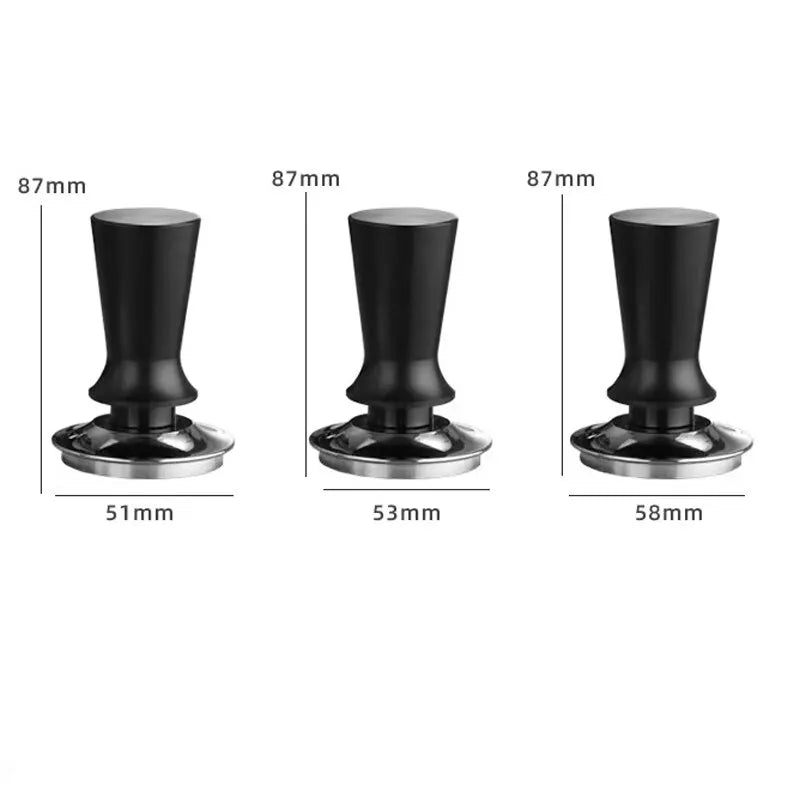 51mm 53mm 58mm Espresso Tamper Barista Coffee Tamper with Calibrated Spring Loaded Stainless Steel Tampers