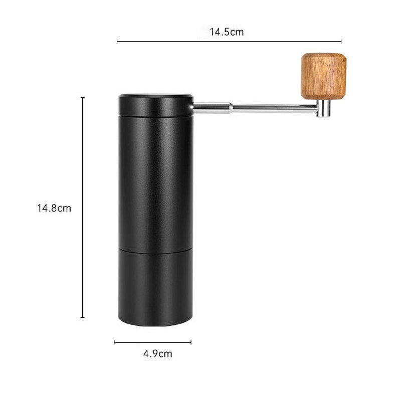 Manual Coffee Grinder Aluminum Body CNC 420 Stainless steel Grinding Core 25g Bean Storage Capacity Coarse and Fine Adjustable