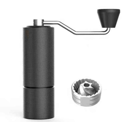 52MM Manual Coffee Grinder 25g Portable Coffee Milling Brushed Aluminum Body Double Bearing Design All Steel Grinding Core