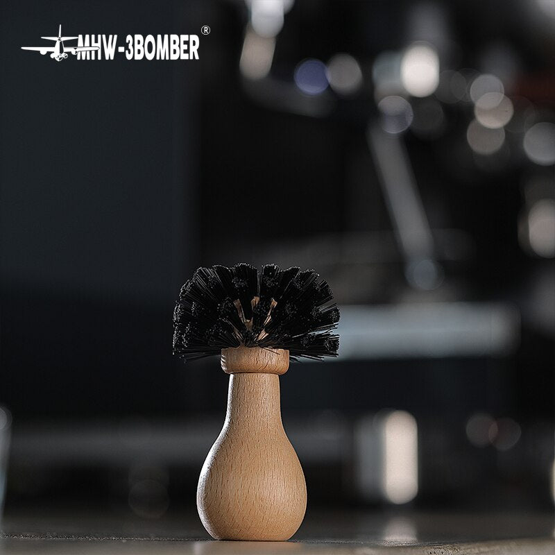 Coffee Portafilter Brush 58mm Beech Handle Grinder Machine Cleaning Brush Coffee Filter Cleaning Coffee Basket Brush