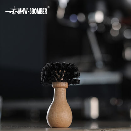 Coffee Portafilter Brush 58mm Beech Handle Grinder Machine Cleaning Brush Coffee Filter Cleaning Coffee Basket Brush