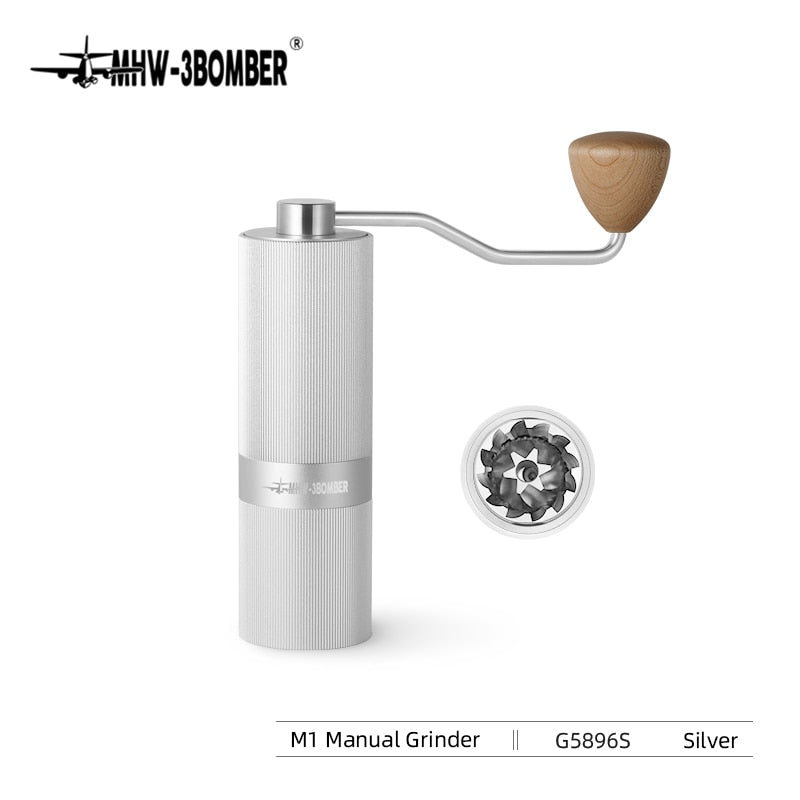 MHW-3BOMBER Manual Coffee Grinder with 24 Adjustable Settings Espresso Maker Stainless Steel 420 Burr Home Camping Accessories
