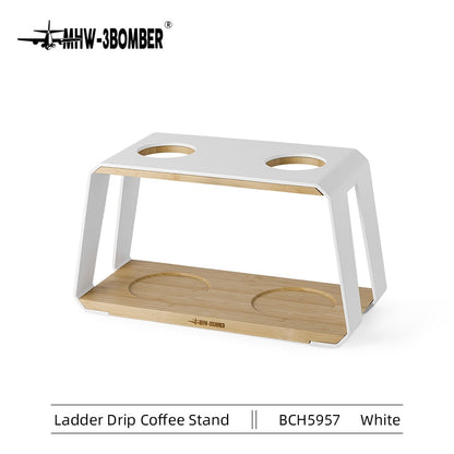 Coffee Distributor Filter Cup Drip Station Double-hole Dripping Filters Holder Rack Espresso Pour Over Dripper Stand
