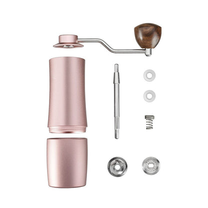 25g Manual Coffee Grinder Coffee Bean Milling Machine Aluminum Case CNC 420 Stainless Steel Grinding Core Walnut Comfort Handle