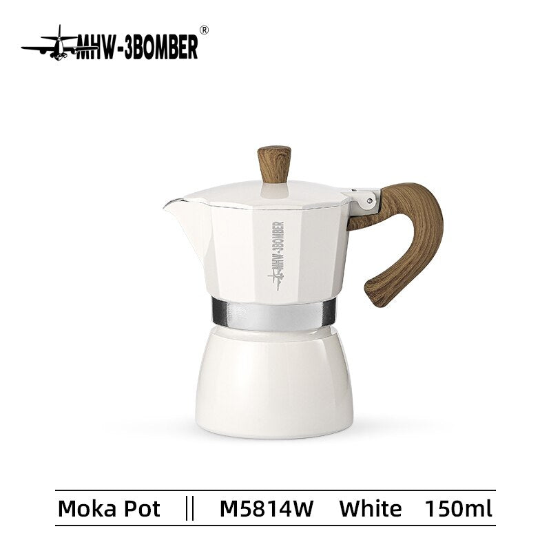 Coffee Maker Moka Pot Stainless Steel Stovetop Espresso Maker Italian Cuban  Coffee Percolator Stove Cappuccino 150ml/300ml
