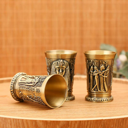 30ML Teacup Queen Apollo Pattern Egypt Wine Glass Coffee Mugs Decorative 	Shot Cup Cocktails Tea Cup Drinking Cup Tazas De Ter