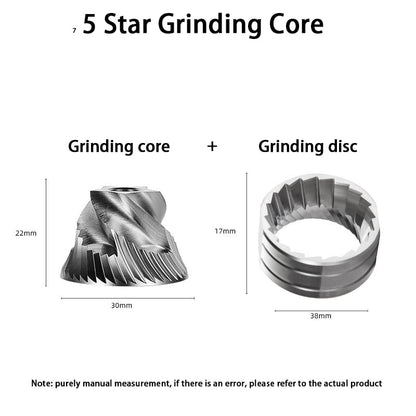 Manual Coffee Grinders Burrs Accessories 55/60 HRC CNC Stainless Steel Burr Mill Wear-resistant Grinding Core and Plate
