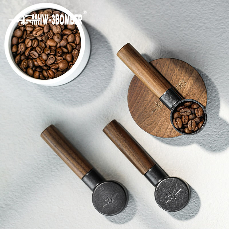 MIO Coffee Scoop Espresso Measuring Scoop 8g Stainless Steel And Solid Wood Barista Tools Accessories Latte Cappuccino Spoon