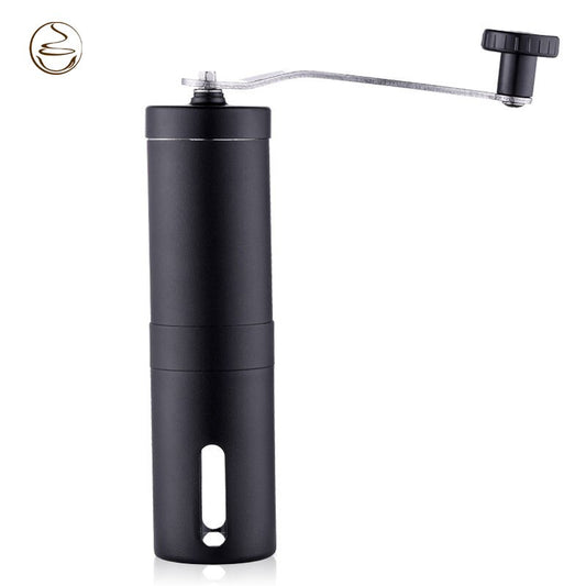 Black Hand Crank Coffee Maker Manual Coffee grinder Pepper Mill Adjustable Coarse and Fine 40g Capacity Stainless steel Body