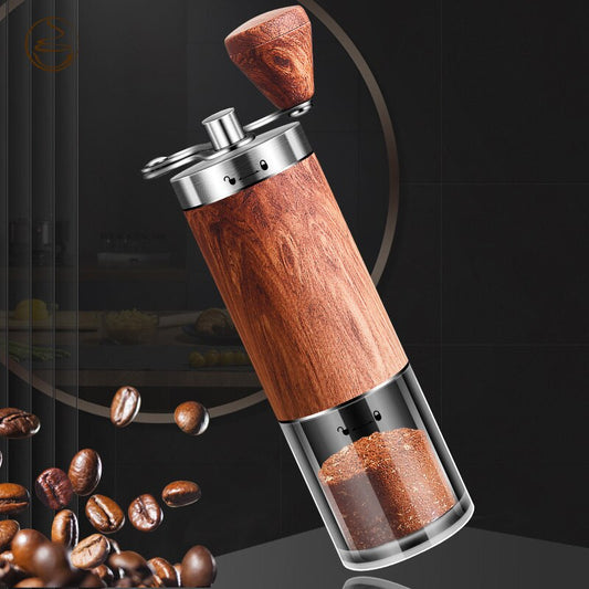 Portable Coffee Grinder 304 Stainless steel Wood Grain Manual Coffee Mill Multifunctional Grinder Coffee Beans/Pepper/Sea Salt