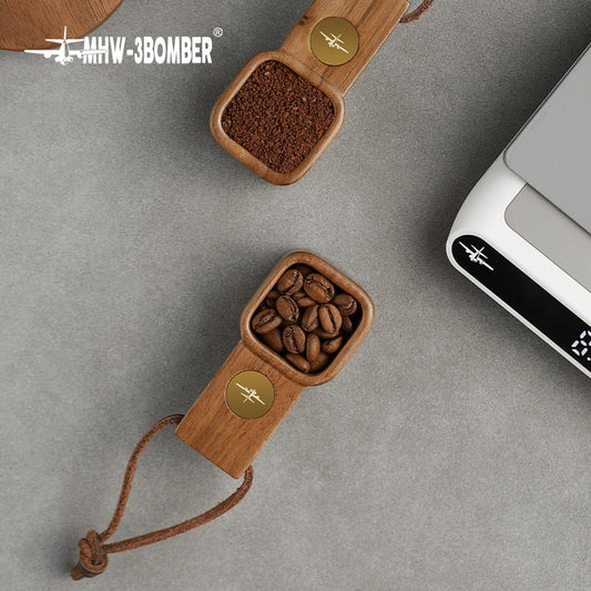 MHW-3BOMBER Wooden Coffee Spoons Coffee Measuring Scoop for Ground 10g Beans Tea Sugar Delicate Home Barista Accessories